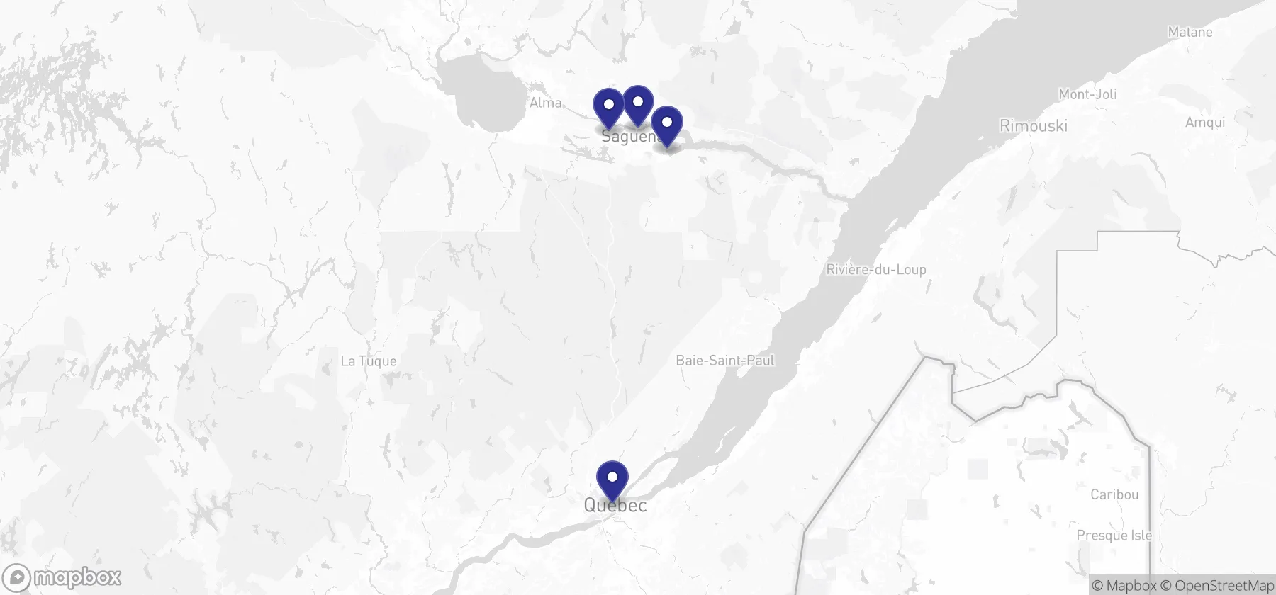 Carte des établissements de Soluflex